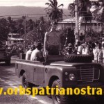 Comores 78  - Defile, Melis a la tete de sa section motorise