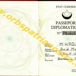 passeport diplomatique comorien 780605 003 passeport diplomatique comorien 780605 003